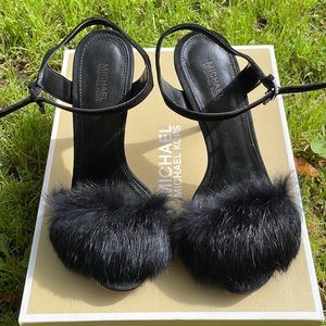 Michael Kors Fay Genuine Calf Hair Suede Stiletto Sandal